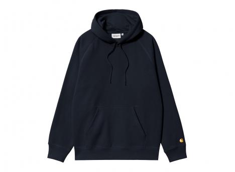 Carhartt Hooded Chase Sweat Dark Navy / Gold I033661