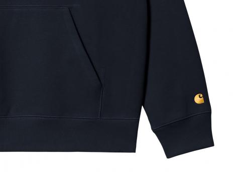 Carhartt Hooded Chase Sweat Dark Navy / Gold I033661