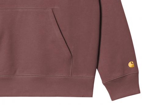 Carhartt Hooded Chase Sweat Dusky Pink / Gold I033661
