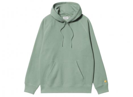 Carhartt Hooded Chase Sweat Frosted Green / Gold I033661