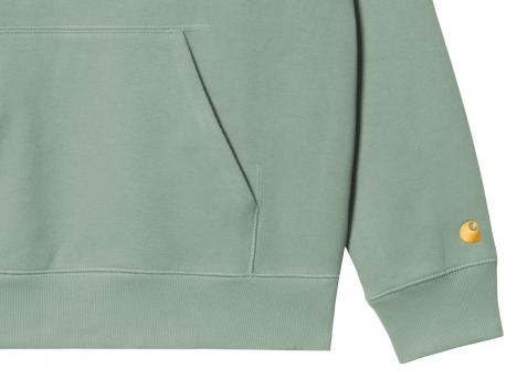 Carhartt Hooded Chase Sweat Frosted Green / Gold I033661