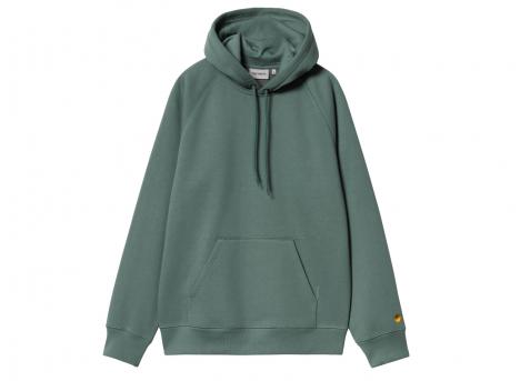 Carhartt Hooded Chase Sweat Silver Pine / Gold I033661