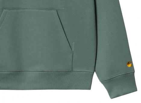 Carhartt Hooded Chase Sweat Silver Pine / Gold I033661