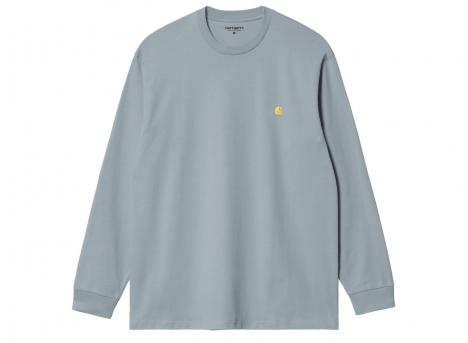 Carhartt LS Chase Tshirt Frosted Blue / Gold I026392