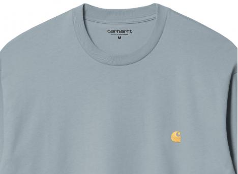 Carhartt LS Chase Tshirt Frosted Blue / Gold I026392