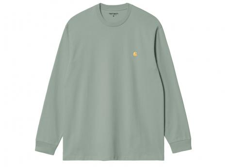 Carhartt LS Chase Tshirt Frosted Green / Gold I026392