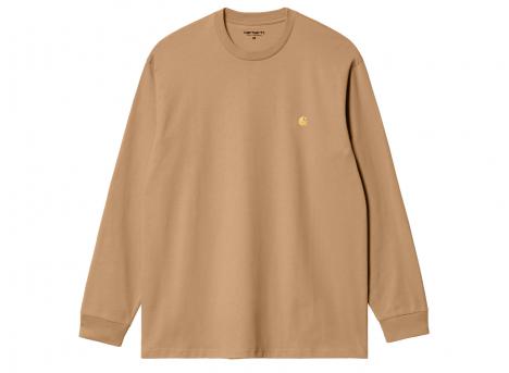 Carhartt LS Chase Tshirt Peanut / Gold I026392