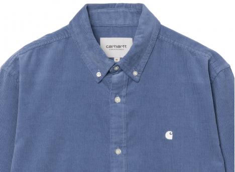 Carhartt Madison Fine Cord Shirt Blue Iris / Wax I030580