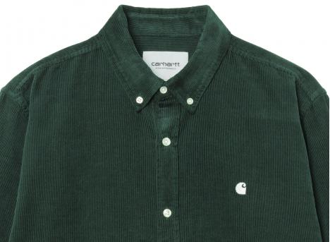 Carhartt Madison Fine Cord Shirt Conifer / Wax I030580