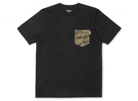 Carhartt Lester Pocket Tshirt Black / Camo I017127