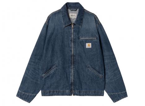 Carhartt OG Detroit Jacket Blue Dark Used Wash I034870