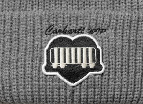 Carhartt OG Heart Train Beanie Grey I033869