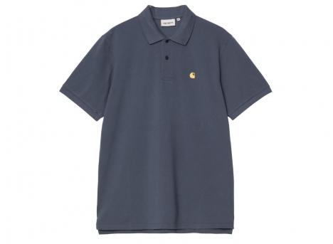 Carhartt Chase Pique Polo Dusky Blue / Gold I023807