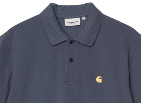 Carhartt Chase Pique Polo Dusky Blue / Gold I023807