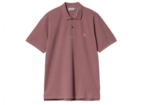 Carhartt Chase Pique Polo Dusky Pink / Gold I023807
