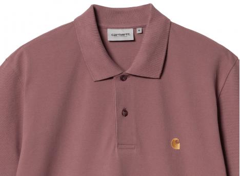 Carhartt Chase Pique Polo Dusky Pink / Gold I023807