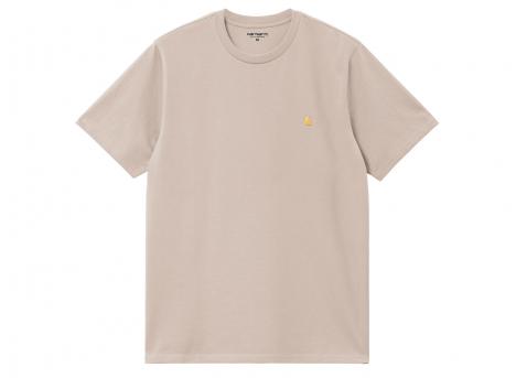 Carhartt Chase Tshirt Dusky Beige / Gold I026391
