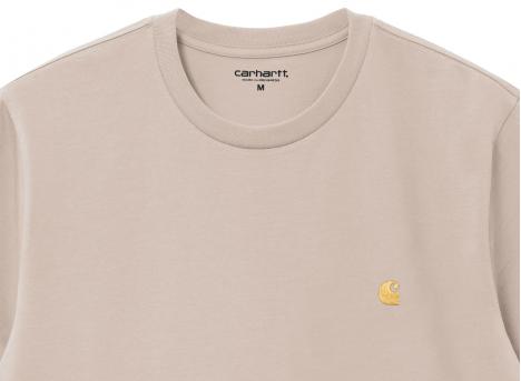 Carhartt Chase Tshirt Dusky Beige / Gold I026391