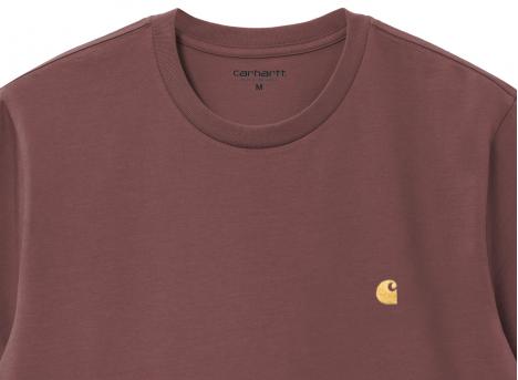Carhartt Chase Tshirt Dusky Pink / Gold I026391
