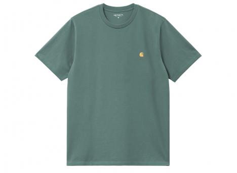 Carhartt Chase Tshirt Silver Pine / Gold I026391