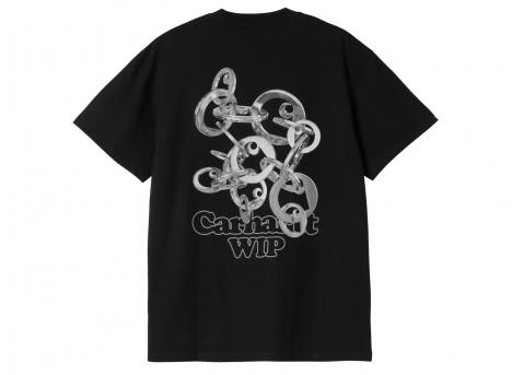 Carhartt Linked Charms Tshirt Black / Silver I034410