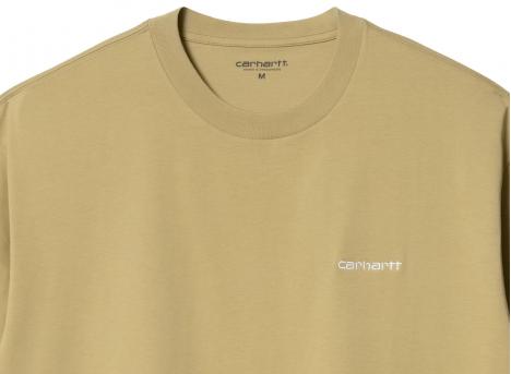 Carhartt Script Embroidery Tshirt Agate / White I030435