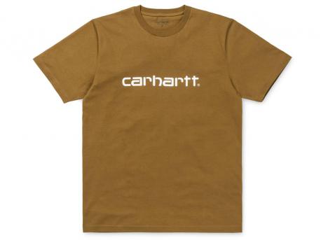 Carhartt Script Tshirt Hamilton Brown / White I023803