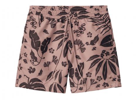 Carhartt Slater Swim Trunks Woodblock Aop Glassy Pink I031536