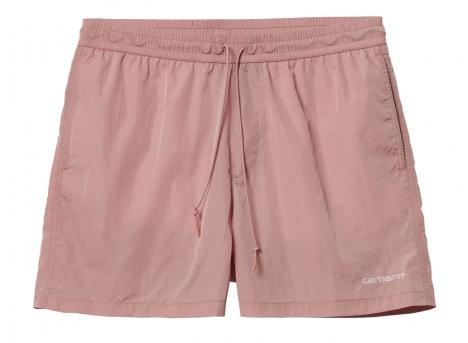Carhartt Tobes Swim Trunks Glassy Pink / White I032973