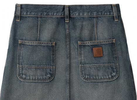 Carhartt Women Marvin Skirt Blue Worn Used Wash I034647