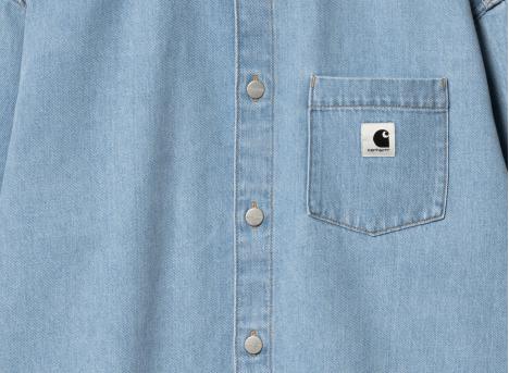 Carhartt Women Alta Shirt Jac Blue Stone Bleached I033344