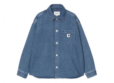 Carhartt Women Alta Shirt Jac Blue Stone Washed I033344
