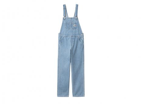Carhartt W Bib Overall Straight Blue Stone Bleached I031250