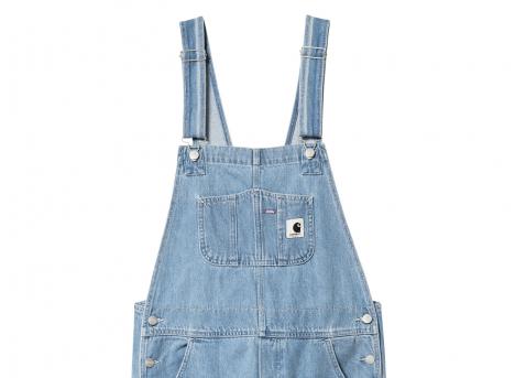 Carhartt W Bib Overall Straight Blue Stone Bleached I031250