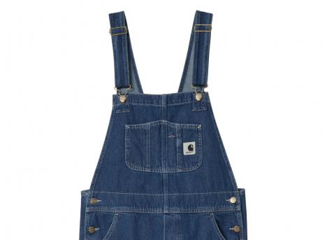 Carhartt W Bib Overall Straight Blue Stone Washed I031250