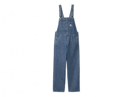 Carhartt Women Bib Overall Straight Blue Stone Washed I033018