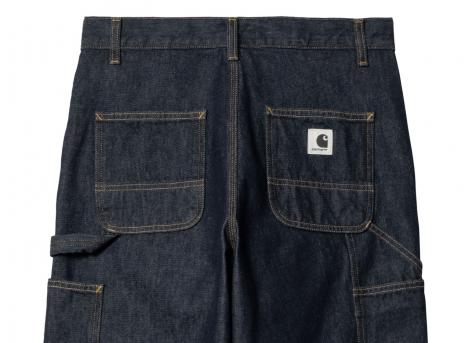 Carhartt Women Brandon Double Knee Pant Blue Rinsed I034635
