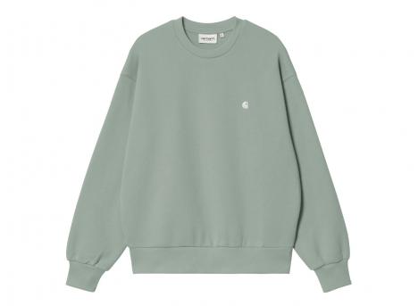 Carhartt Women Casey Sweatshirt Frosted Green / Silver I032643