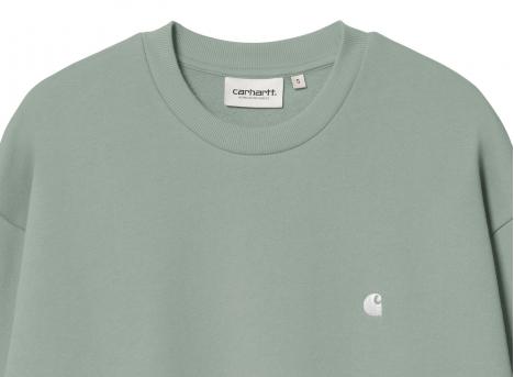 Carhartt Women Casey Sweatshirt Frosted Green / Silver I032643