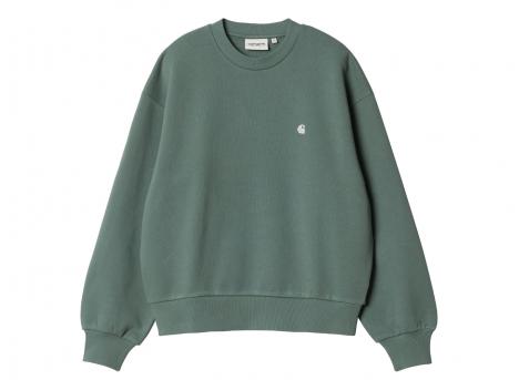 Carhartt Women Casey Sweatshirt Silver Pine / Silver I032643