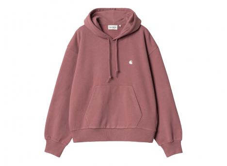 Carhartt Women Hooded Casey Sweatshirt Dusky Pink / Silver I032644