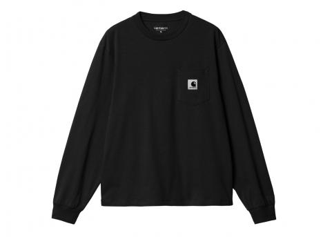 Carhartt Women LS Pocket Tshirt Black I032216