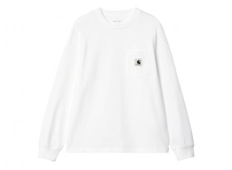 Carhartt Women LS Pocket Tshirt White I032216