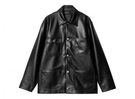 Carhartt Women Michigan Faux Leather Jacket Black I034447