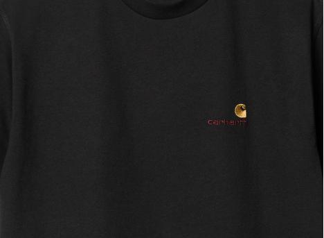 Carhartt W American Script Tshirt Black I032218