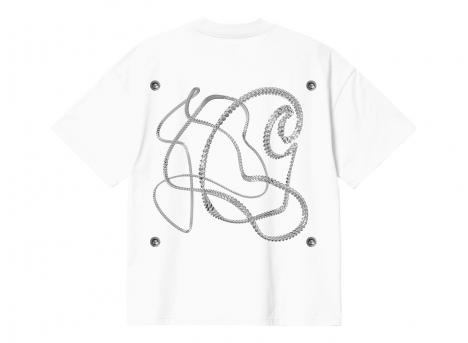 Carhartt Women Charm Link Tshirt White / Silver I034408
