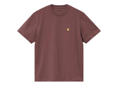 Carhartt Women Chase Tshirt Dusky Pink / Gold I033045