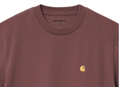 Carhartt Women Chase Tshirt Dusky Pink / Gold I033045