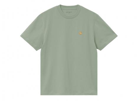 Carhartt Women Chase Tshirt Frosted Green / Gold I033045