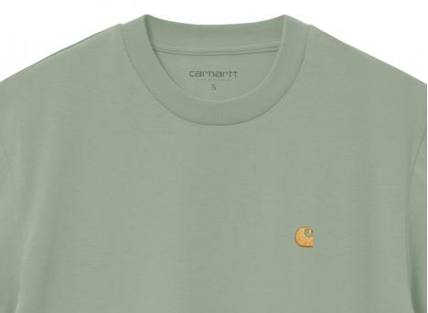 Carhartt Women Chase Tshirt Frosted Green / Gold I033045
